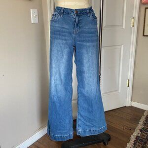 YMI Jeans Mid wash High waist Wide leg Y2K Flare Jeans Denim *SIZE 11*